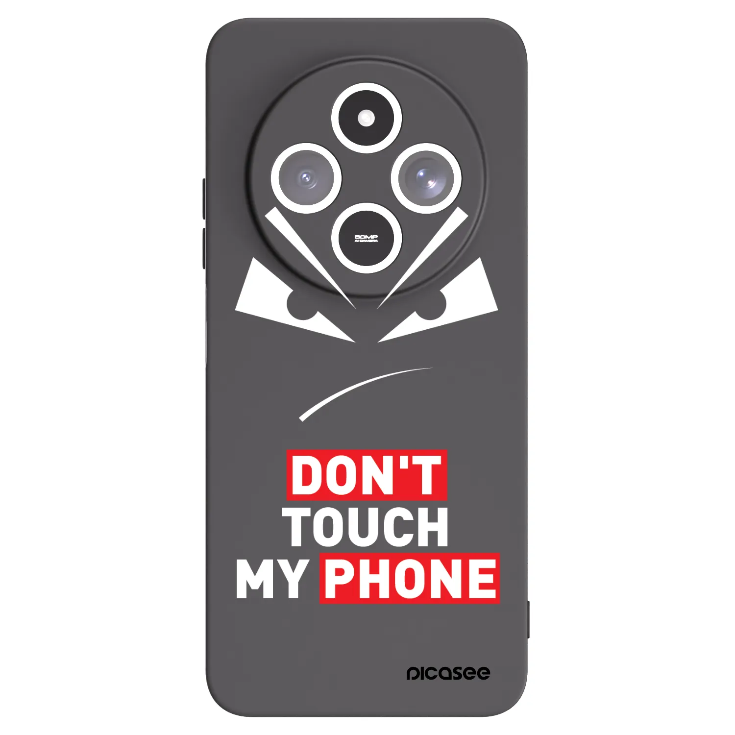Picasee Xiaomi Redmi 14C Hülle - Schwarzes Silikon - Evil Eye - Transparent