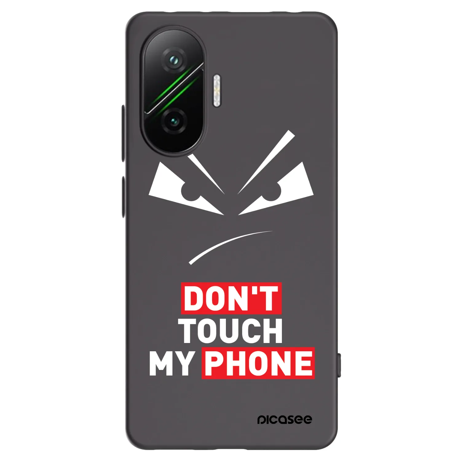 Picasee Xiaomi Poco F7 5G Hülle - Schwarzes Silikon - Evil Eye - Transparent