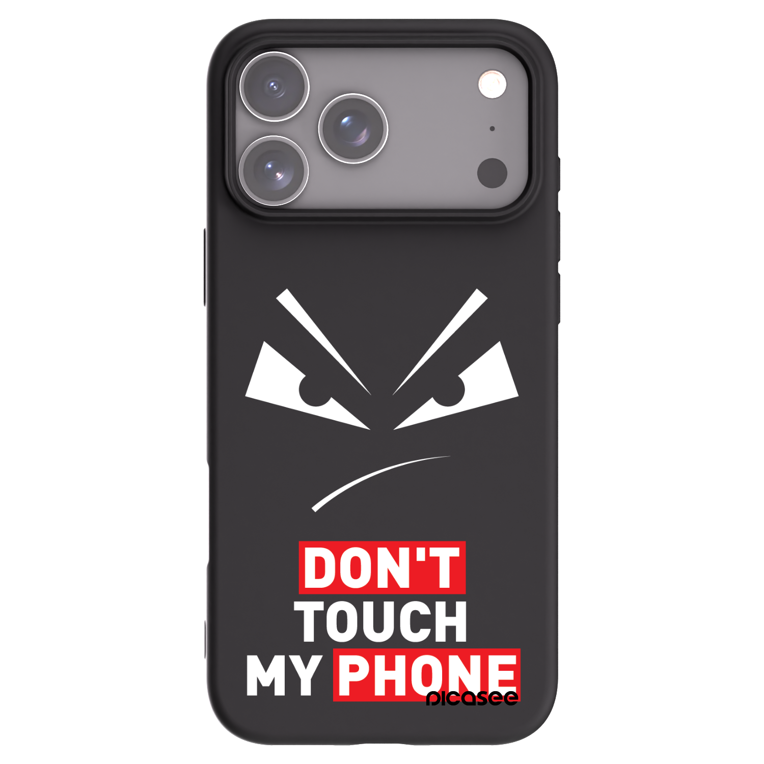 Picasee Apple iPhone 17 Pro Max Hülle - Schwarzes Silikon - Evil Eye - Transparent