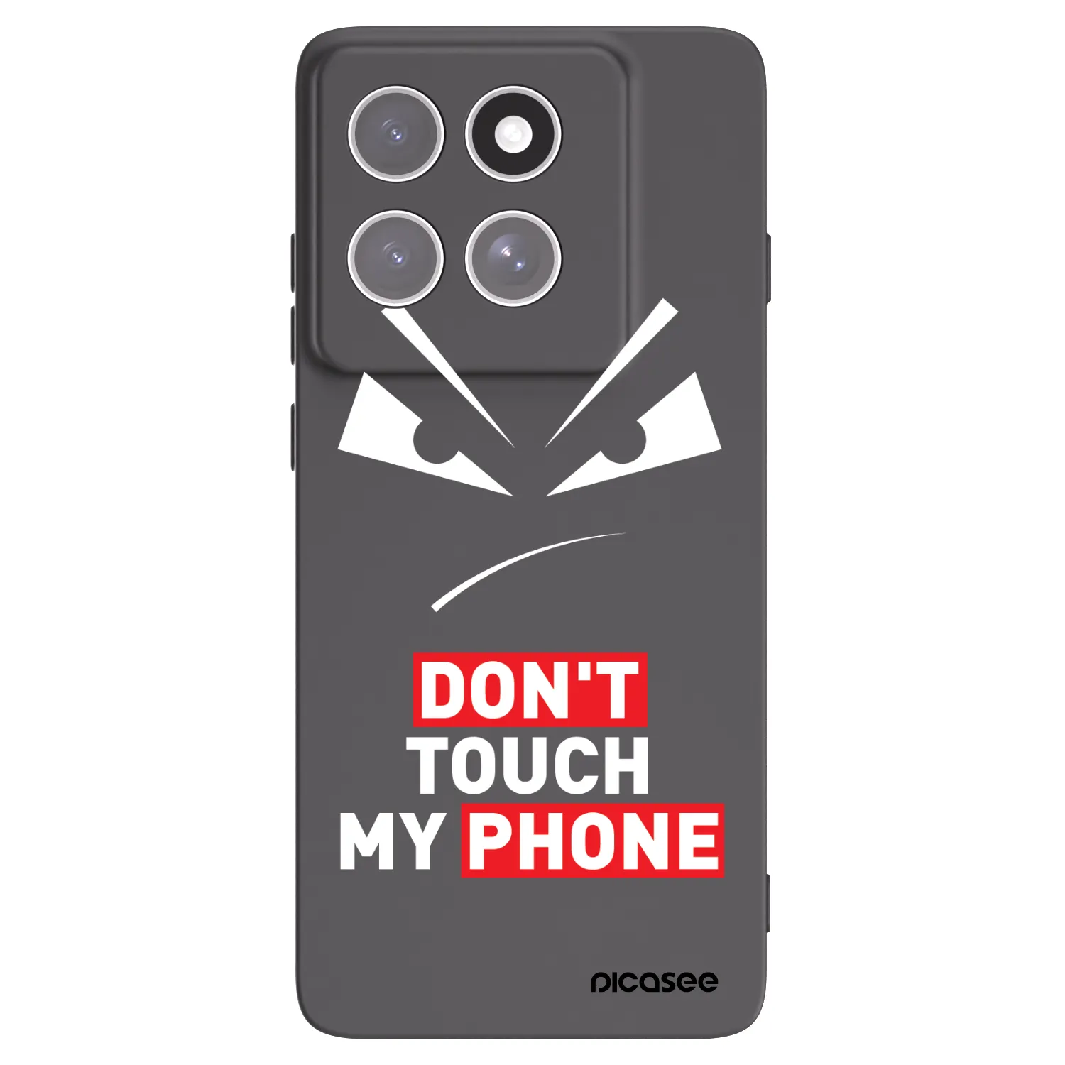 Picasee Motorola Edge 60 Pro Hülle - Schwarzes Silikon - Evil Eye - Transparent