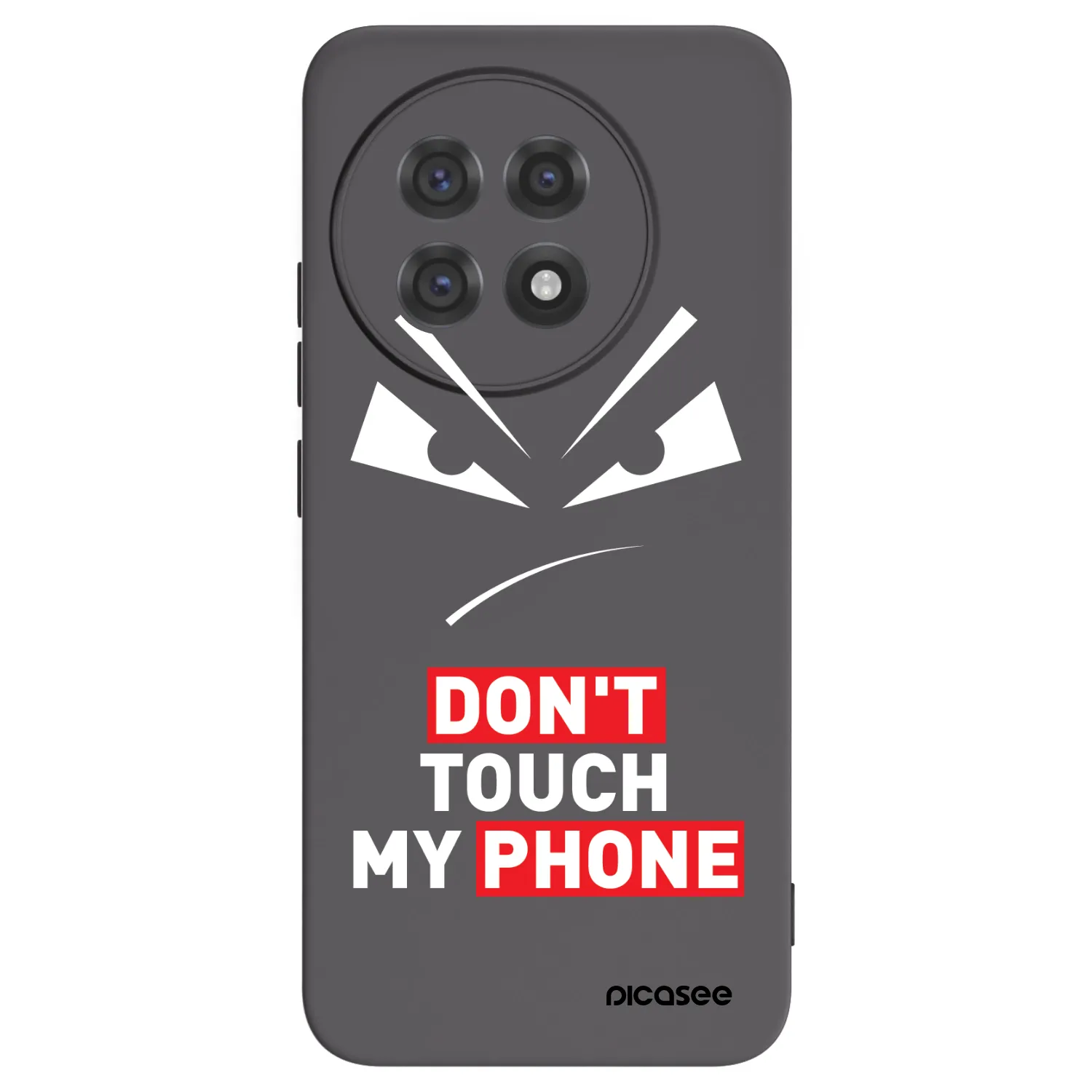 Picasee OnePlus 13R 5G Hülle - Schwarzes Silikon - Evil Eye - Transparent