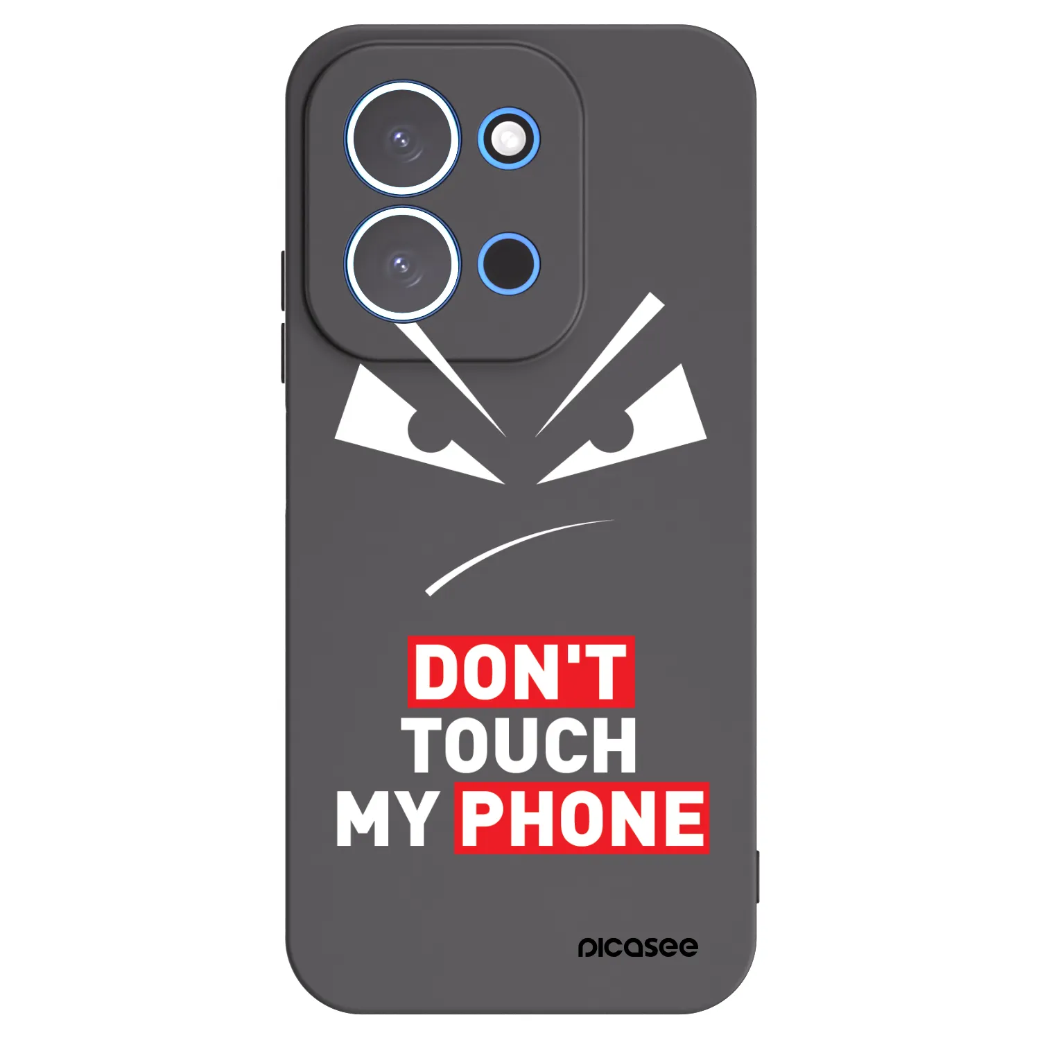 Picasee Xiaomi Redmi 15C 4G Hülle - Schwarzes Silikon - Evil Eye - Transparent