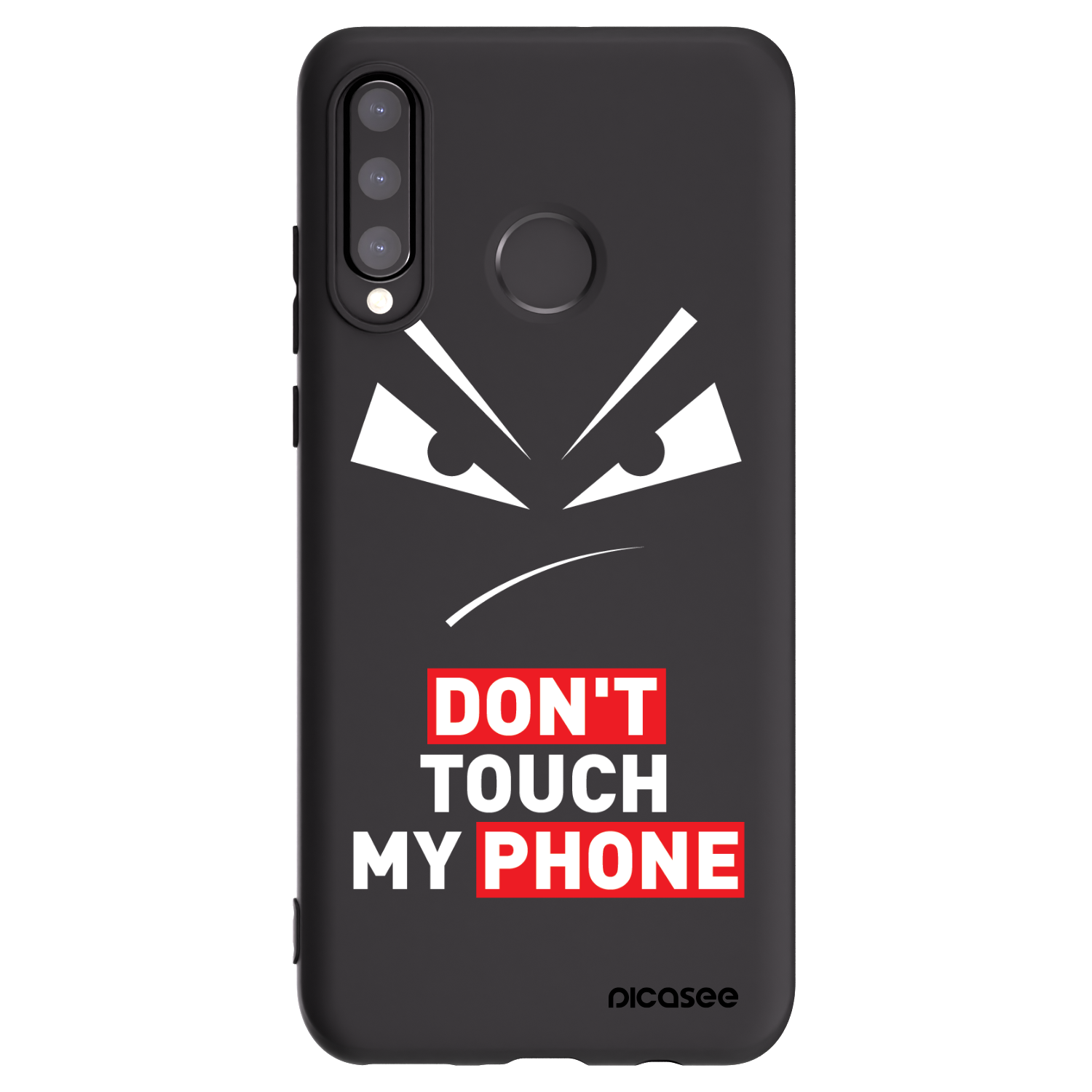 Picasee Huawei P30 Lite Hülle - Schwarzes Silikon - Evil Eye - Transparent