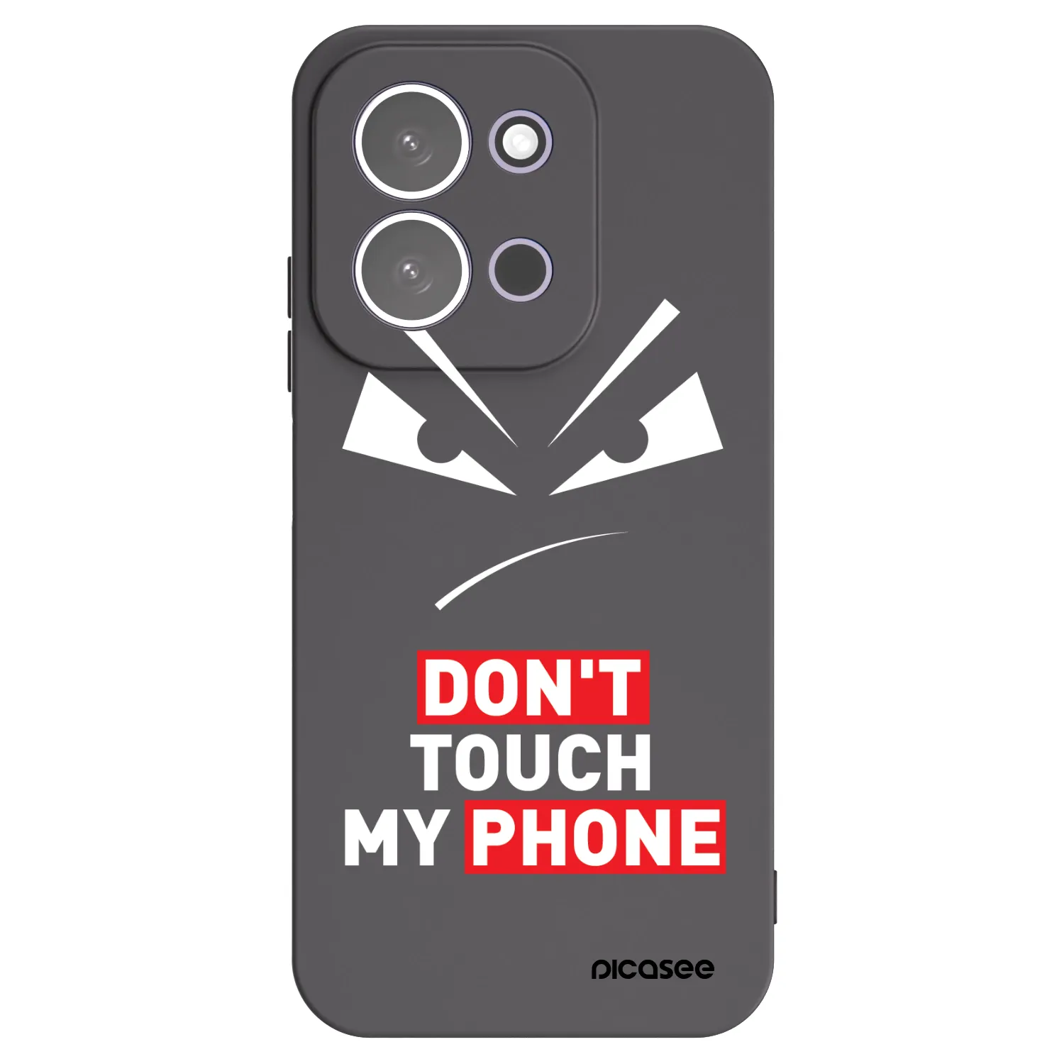 Picasee Xiaomi Redmi 15C 5G Hülle - Schwarzes Silikon - Evil Eye - Transparent