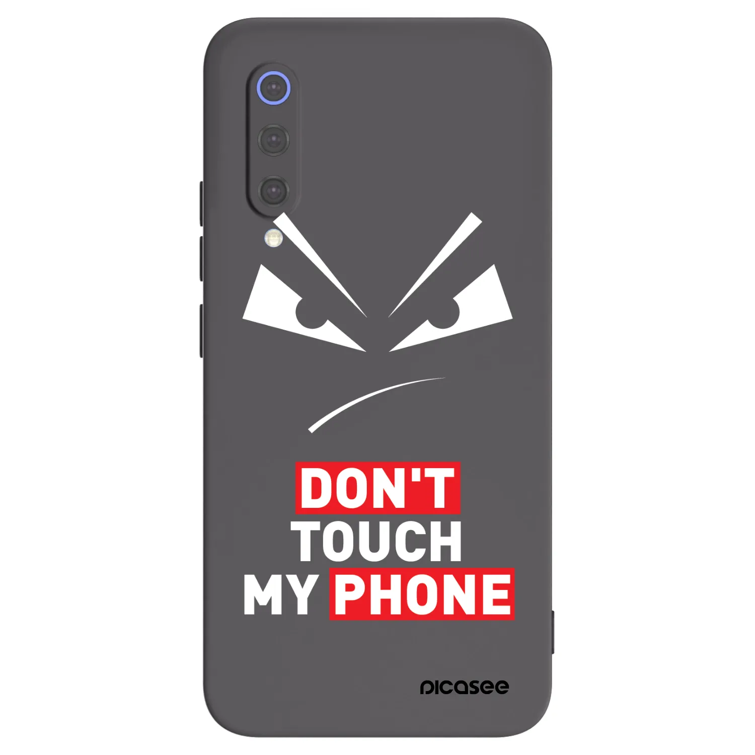 Picasee Xiaomi Mi 9 SE Hülle - Schwarzes Silikon - Evil Eye - Transparent