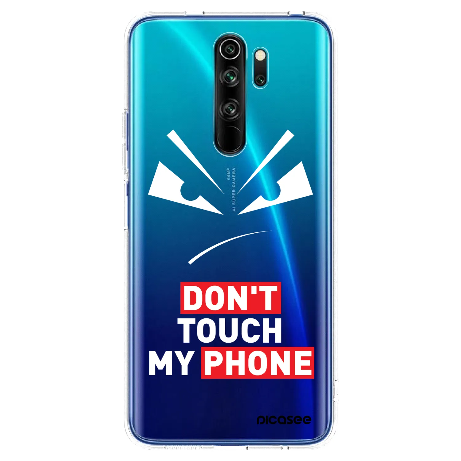 Picasee Xiaomi Redmi Note 8 Pro Hülle - Transparentes Silikon - Evil Eye - Transparent