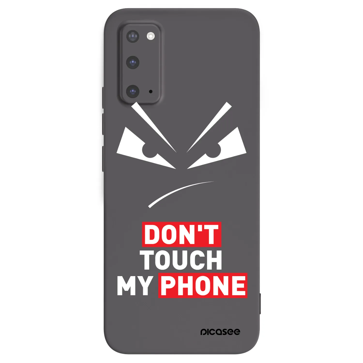 Picasee Samsung Galaxy S20 G980F Hülle - Schwarzes Silikon - Evil Eye - Transparent