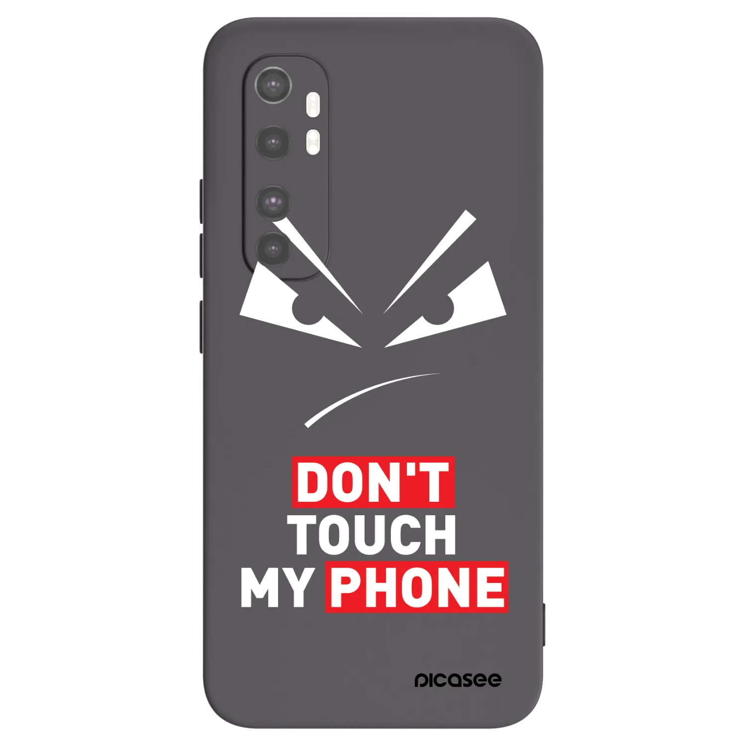 Picasee Xiaomi Mi Note 10 Lite Hülle - Schwarzes Silikon - Evil Eye - Transparent