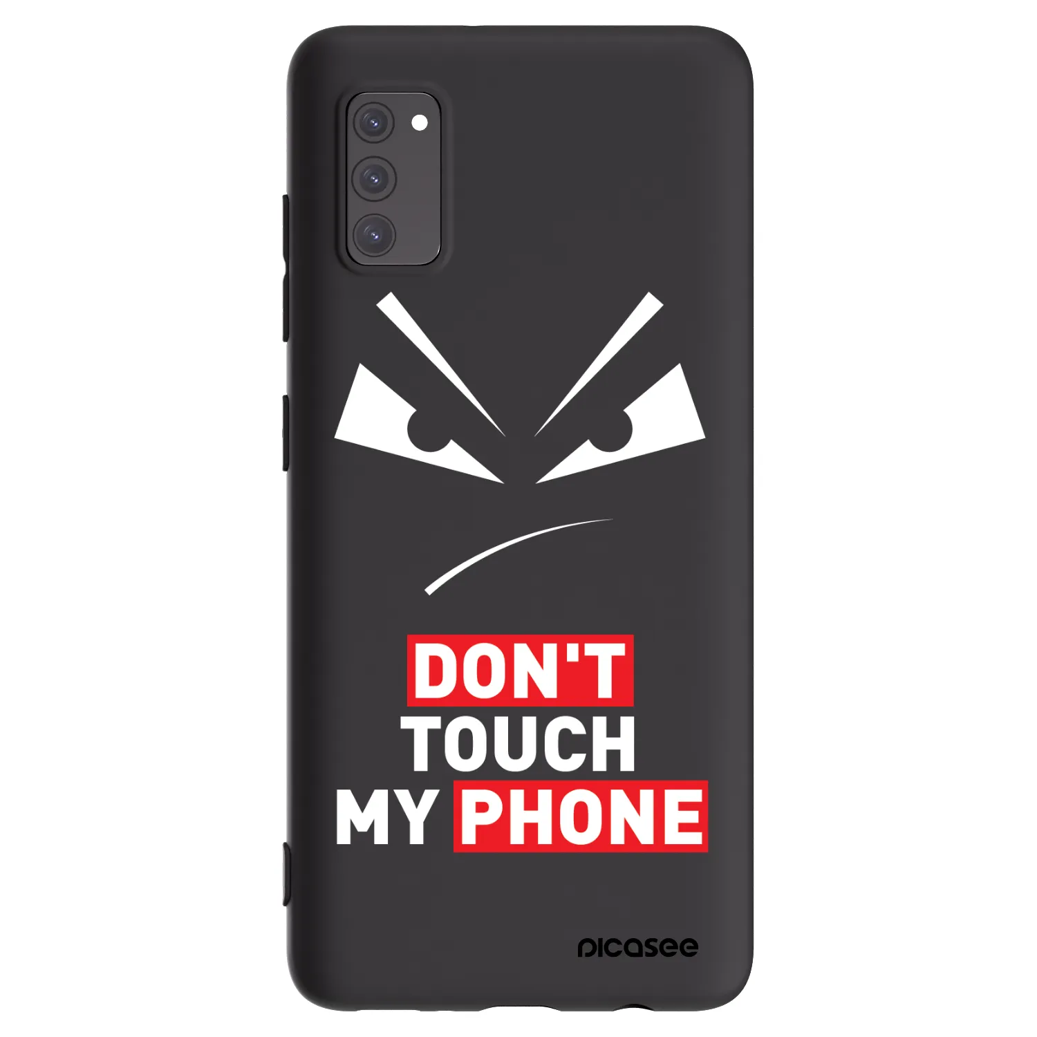 Picasee Samsung Galaxy A41 A415F Hülle - Schwarzes Silikon - Evil Eye - Transparent
