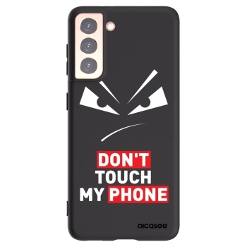 Picasee Samsung Galaxy S21 5G G991B Hülle - Schwarzes Silikon - Evil Eye - Transparent