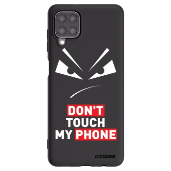 Picasee Samsung Galaxy A12 A125F Hülle - Schwarzes Silikon - Evil Eye - Transparent
