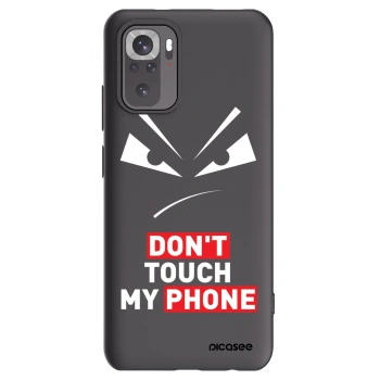 Picasee Xiaomi Redmi Note 10S Hülle - Schwarzes Silikon - Evil Eye - Transparent