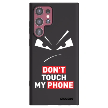 Picasee Samsung Galaxy S22 Ultra 5G Hülle - Schwarzes Silikon - Evil Eye - Transparent
