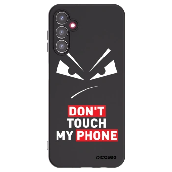 Picasee Samsung Galaxy A14 4G A145R Hülle - Schwarzes Silikon - Evil Eye - Transparent