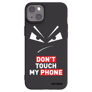 Picasee Apple iPhone 15 Plus Hülle - Schwarzes Silikon - Evil Eye - Transparent