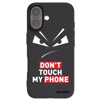 Picasee Apple iPhone 16 Hülle - Schwarzes Silikon - Evil Eye - Transparent