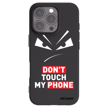 Picasee Apple iPhone 16 Pro Hülle - Schwarzes Silikon - Evil Eye - Transparent