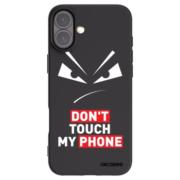 Picasee Apple iPhone 16 Plus Hülle - Schwarzes Silikon - Evil Eye - Transparent