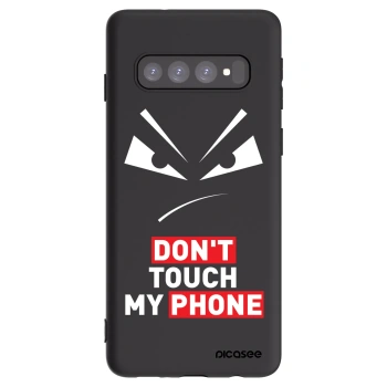 Picasee Samsung Galaxy S10 G973 Hülle - Schwarzes Silikon - Evil Eye - Transparent