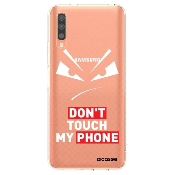 Picasee Samsung Galaxy A70 A705F Hülle - Transparentes Silikon - Evil Eye - Transparent