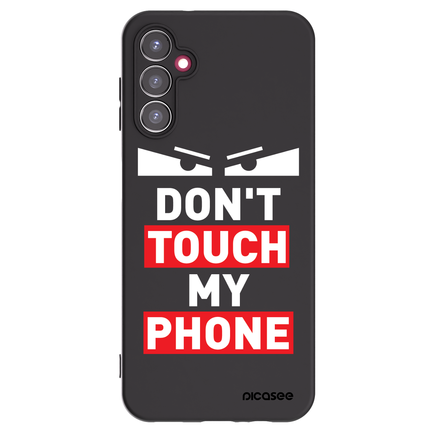 Picasee Samsung Galaxy A14 4G A145R Hülle - Schwarzes Silikon - Shadow Eye - Transparent