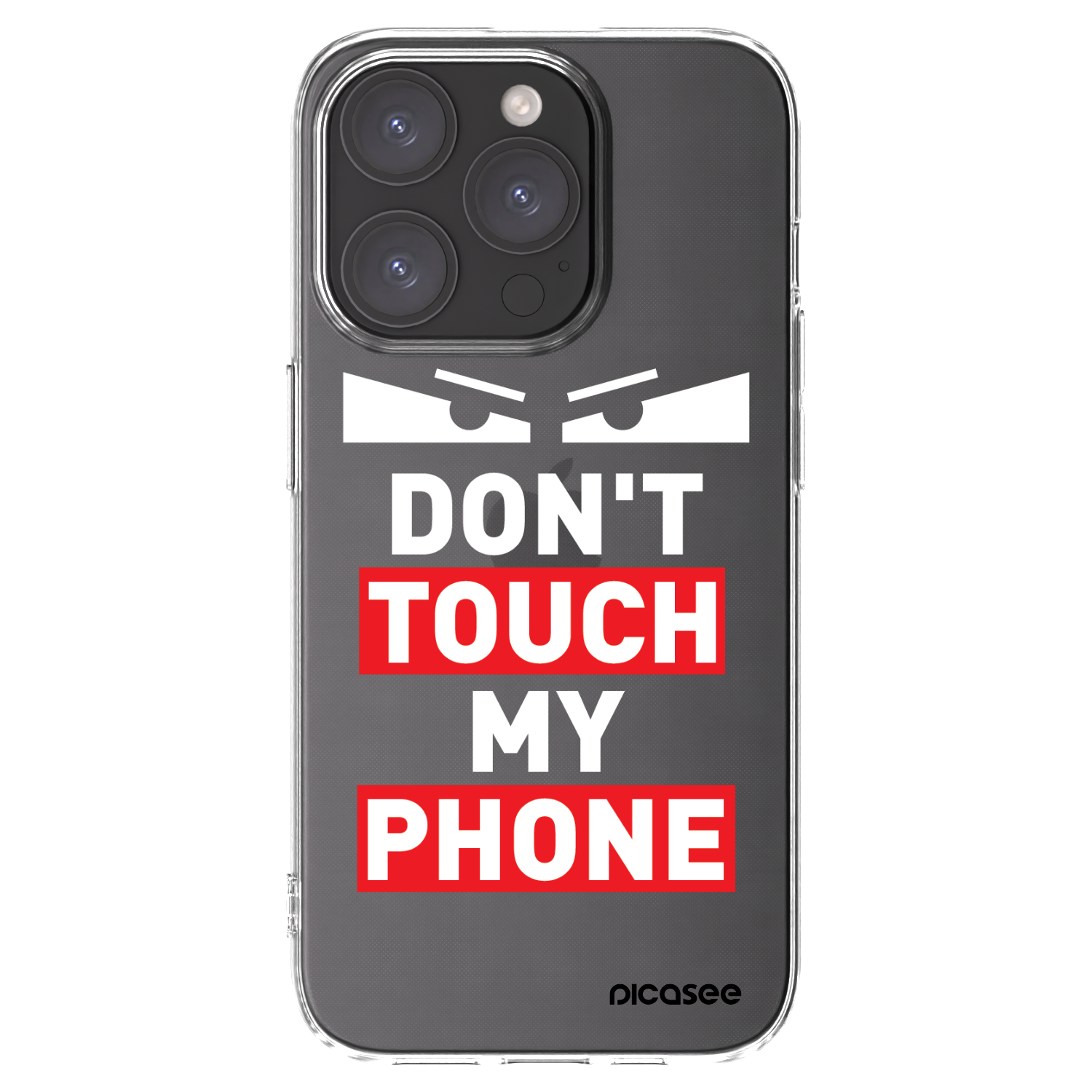 Picasee Apple iPhone 15 Pro Hülle - Transparentes Silikon - Shadow Eye - Transparent