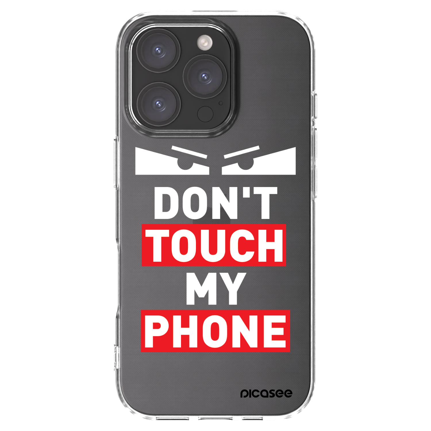 Picasee Apple iPhone 16 Pro Hülle - Transparentes Silikon - Shadow Eye - Transparent