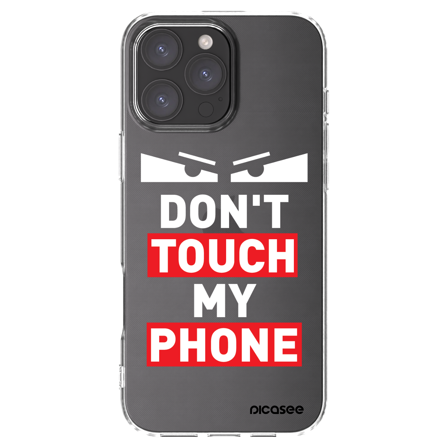 Picasee Apple iPhone 16 Pro Max Hülle - Transparentes Silikon - Shadow Eye - Transparent