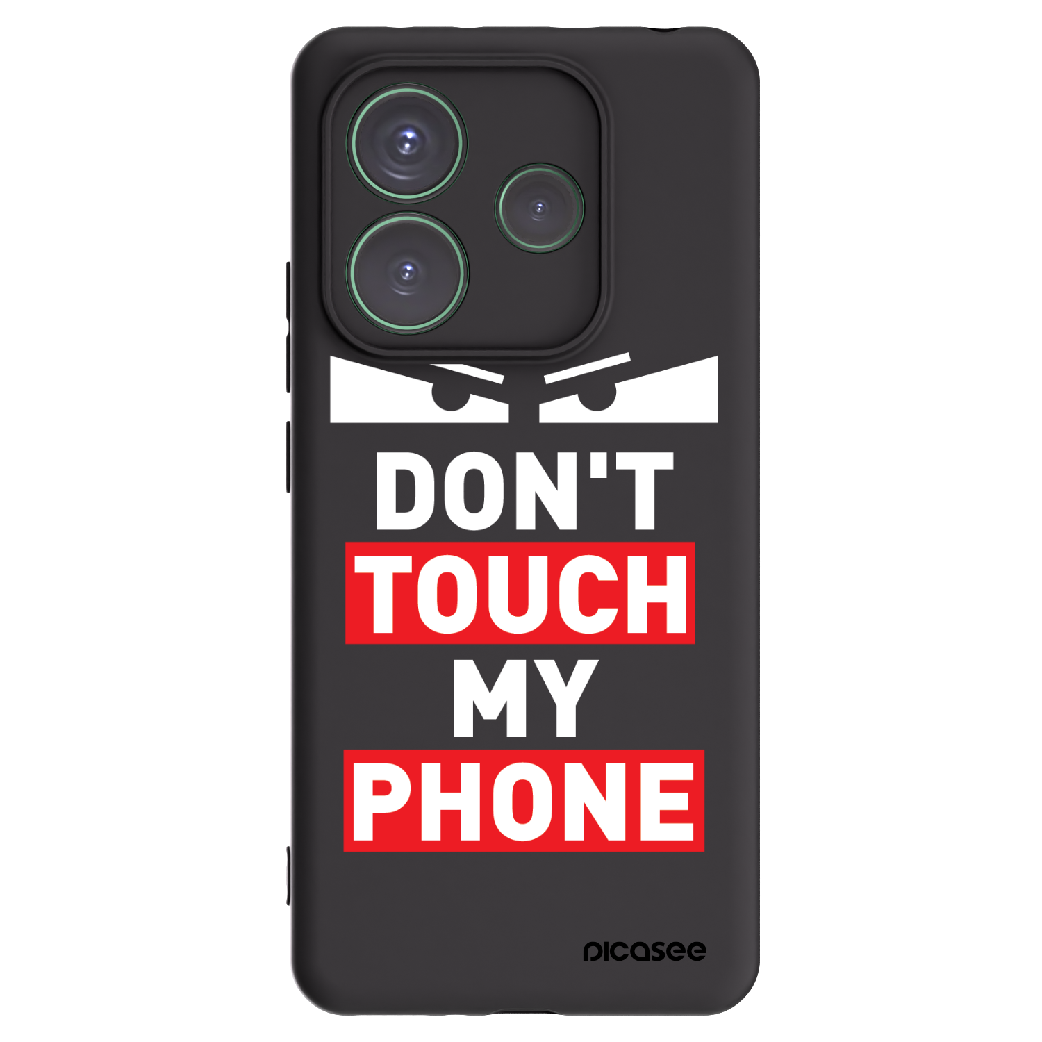 Picasee Xiaomi Redmi Note 14 5G Hülle - Schwarzes Silikon - Shadow Eye - Transparent