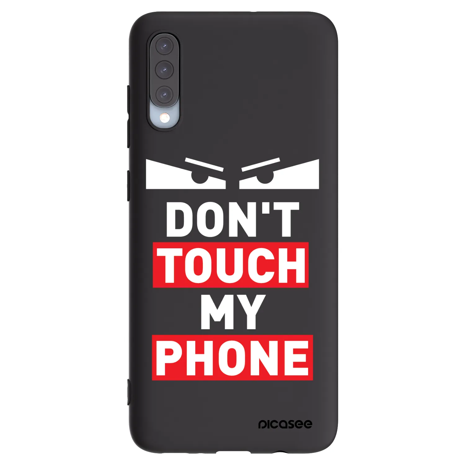 Picasee Samsung Galaxy A70 A705F Hülle - Schwarzes Silikon - Shadow Eye - Transparent