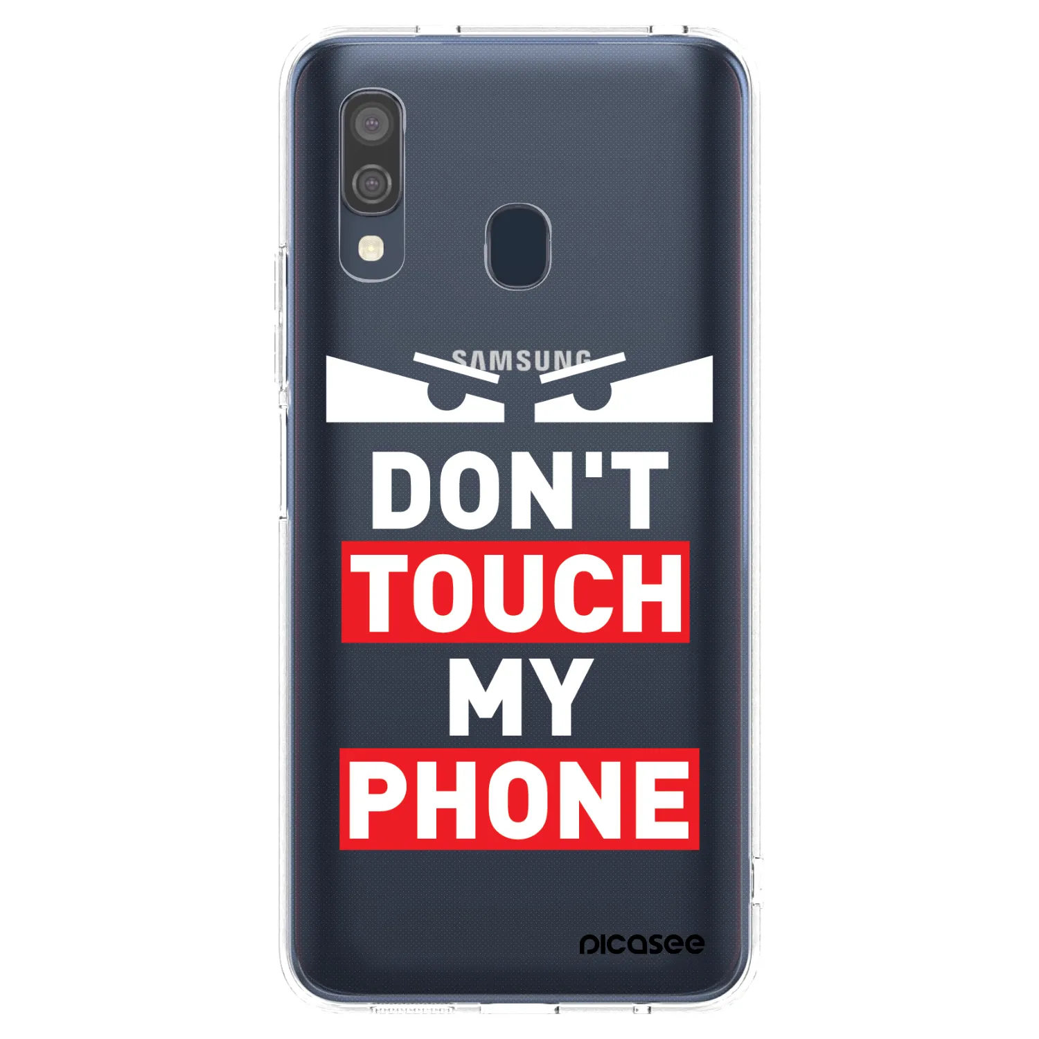 Picasee Samsung Galaxy A40 A405F Hülle - Transparentes Silikon - Shadow Eye - Transparent