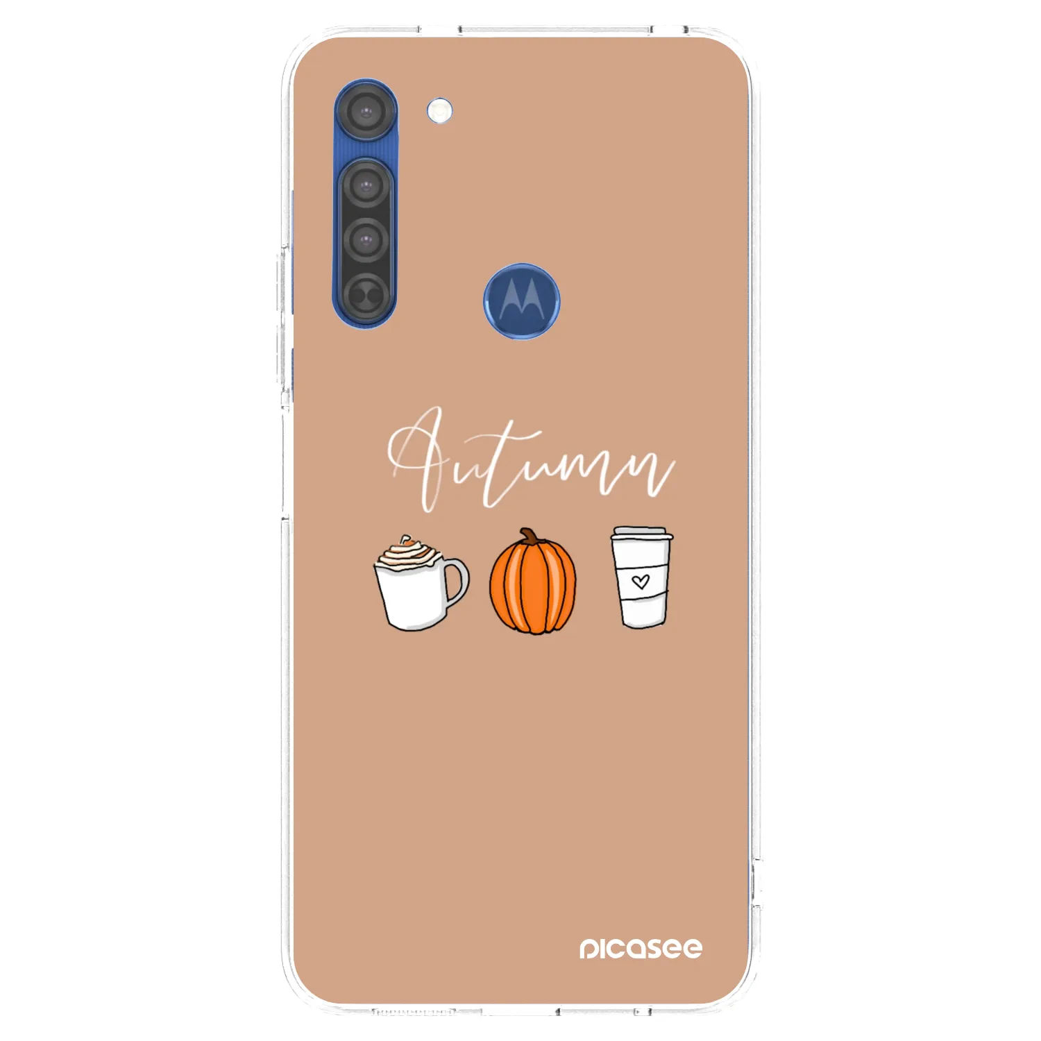 Picasee Motorola Moto G8 Hülle - Transparentes Silikon - Autumn