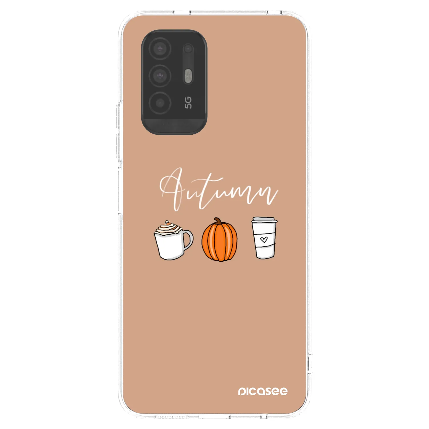 Picasee OPPO A94 5G Hülle - Transparentes Silikon - Autumn