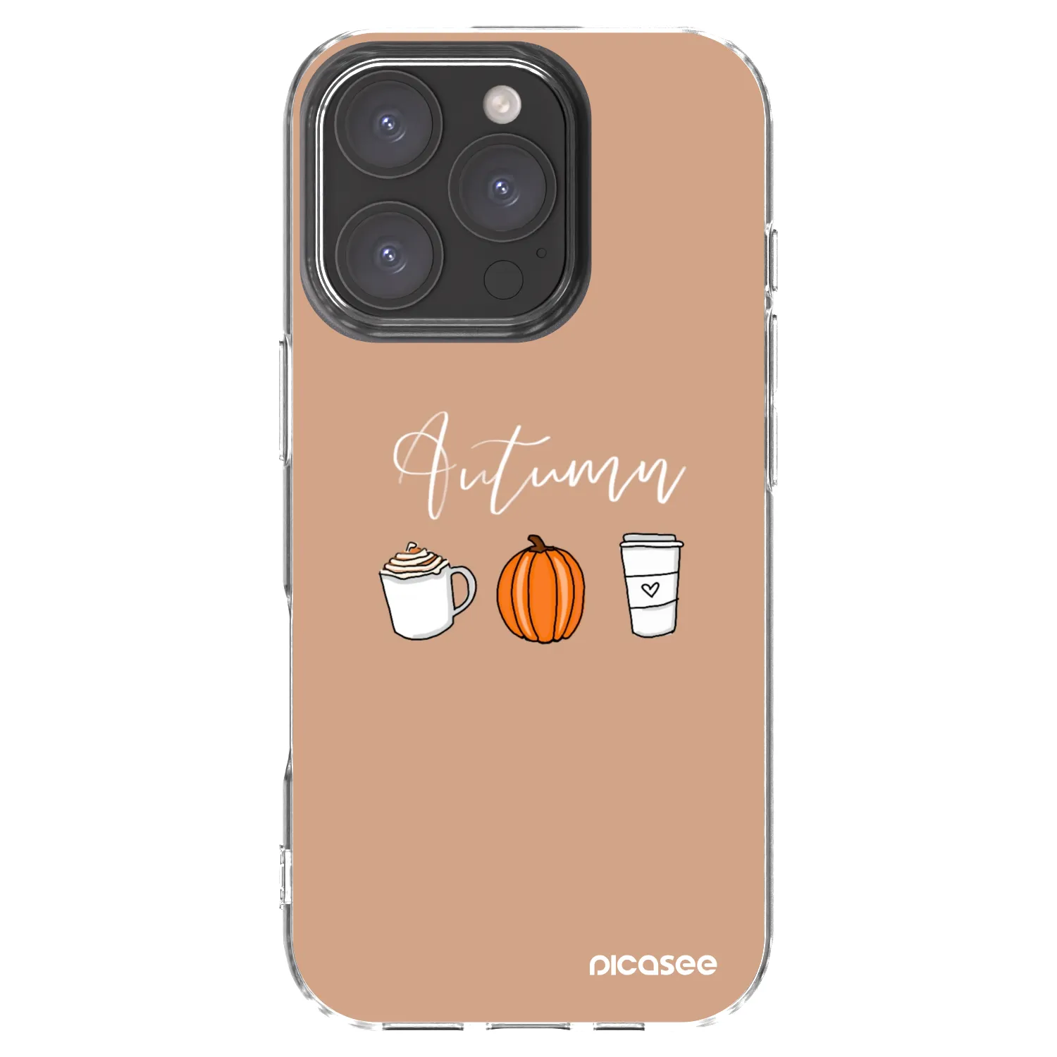 Picasee Apple iPhone 16 Pro Hülle - Transparentes Silikon - Autumn