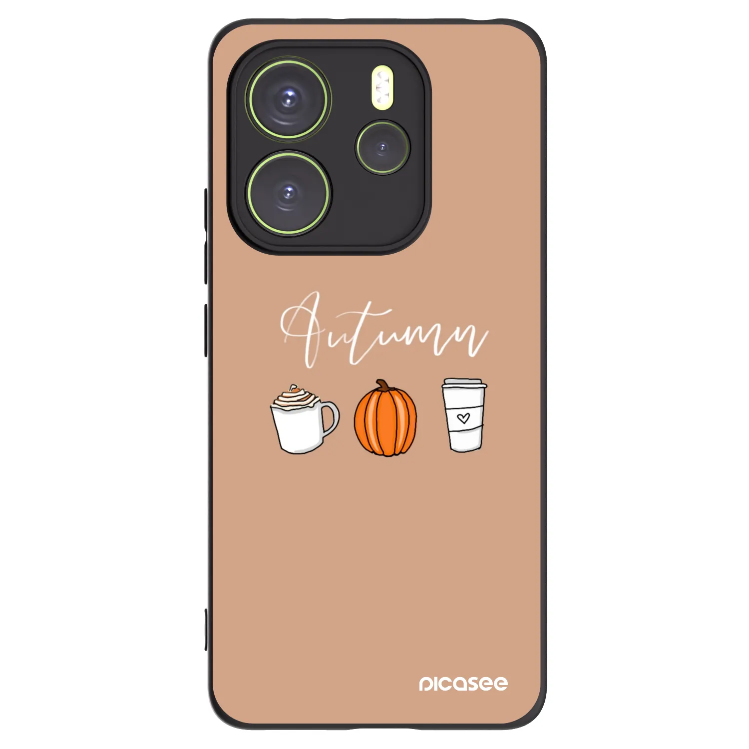 Picasee Xiaomi Redmi Note 14 4G Hülle - Schwarzes Silikon - Autumn