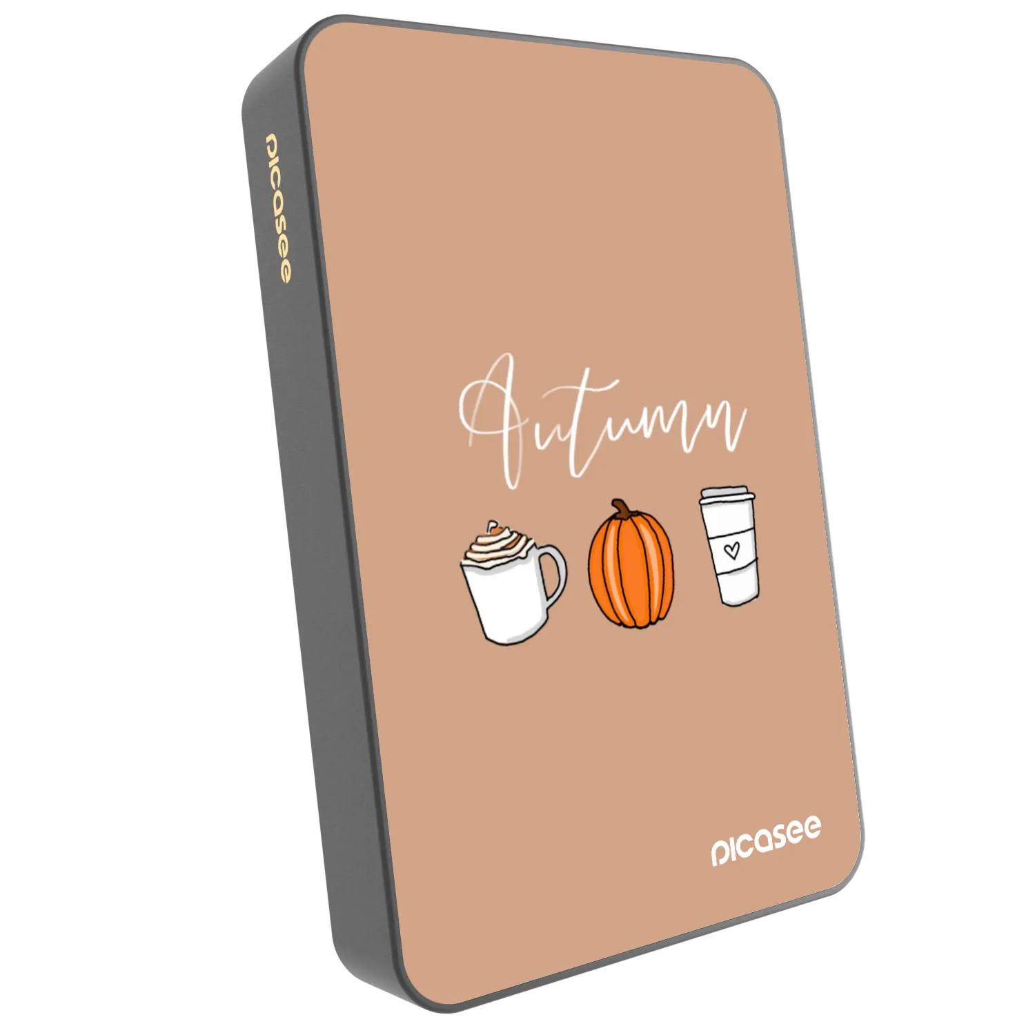 Picasee Powerbank mit MagSafe 10 000 mAh Grau - Autumn