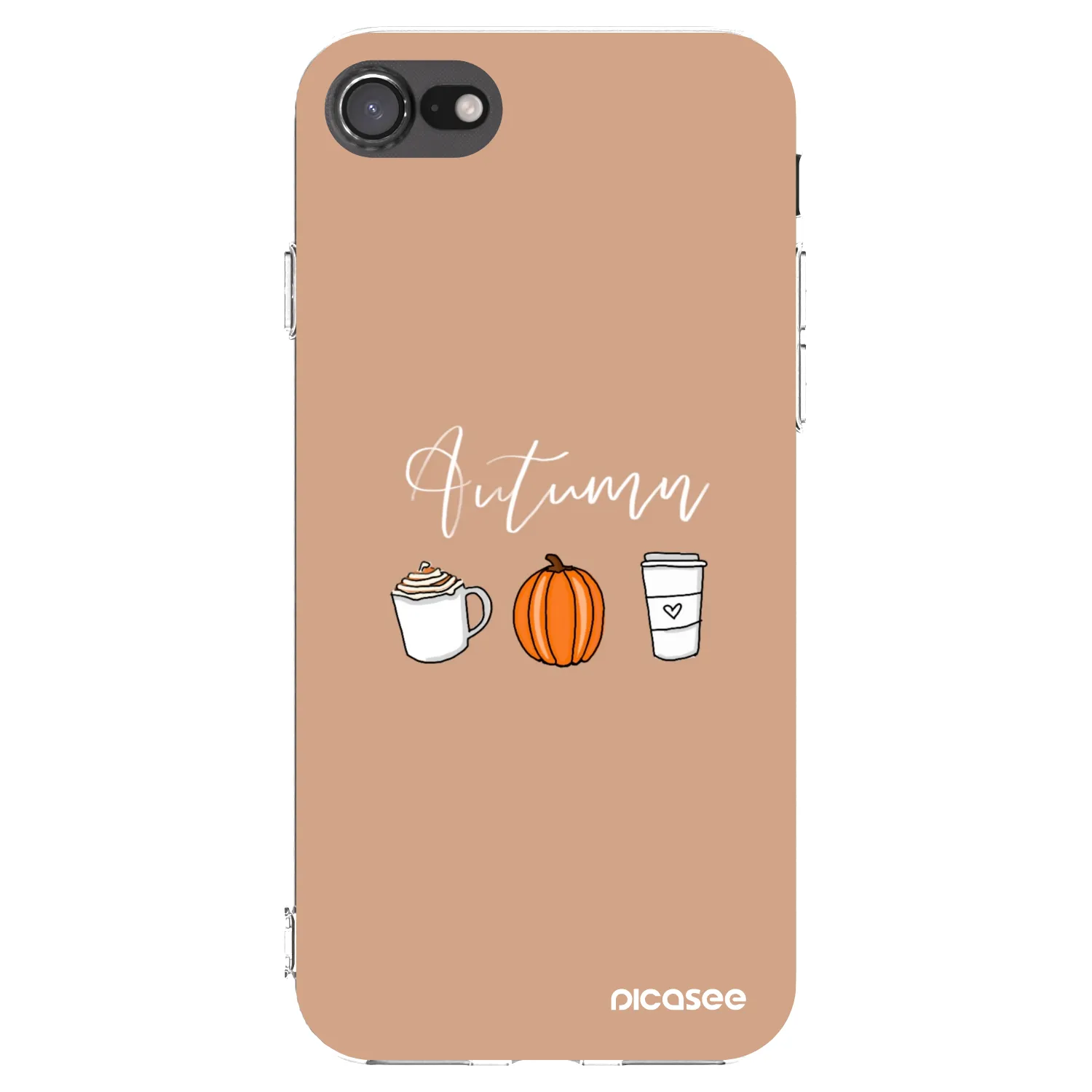 Picasee Apple iPhone SE 2020 Hülle - Transparentes Silikon - Autumn