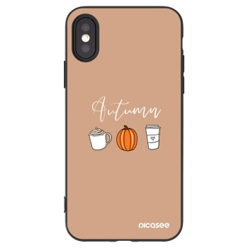 Picasee Apple iPhone X/XS Hülle - Schwarzes Silikon - Autumn