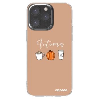 Picasee Apple iPhone 15 Pro Max Hülle - Transparentes Silikon - Autumn