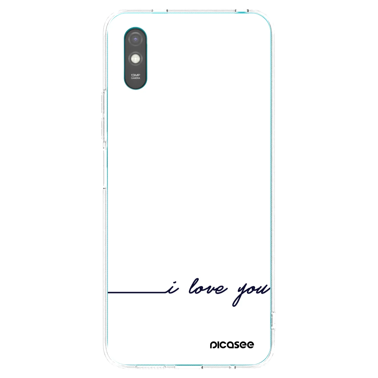 Picasee Xiaomi Redmi 9A Hülle - Transparentes Silikon - Ich liebe dich