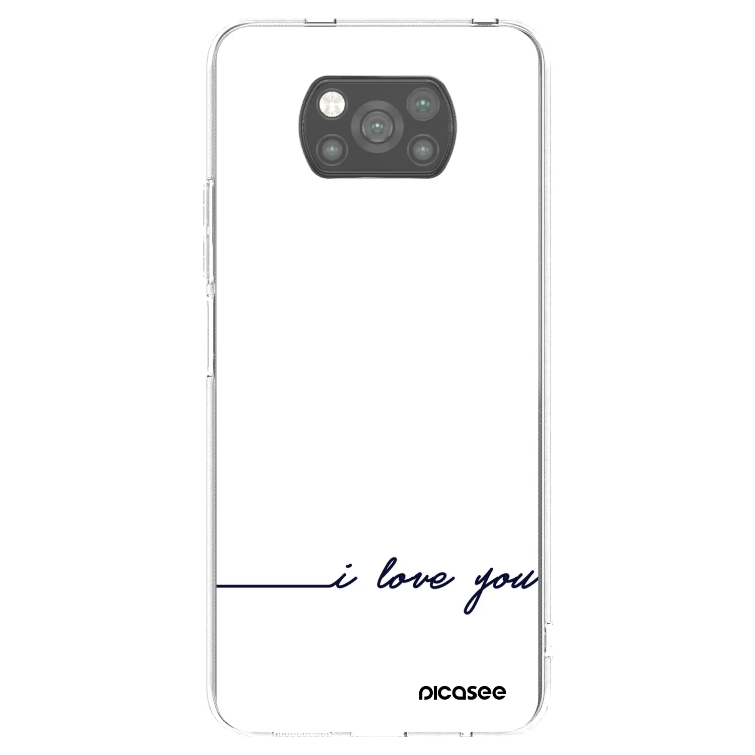 Picasee Xiaomi Poco X3 Hülle - Schwarzes Silikon - Ich liebe dich