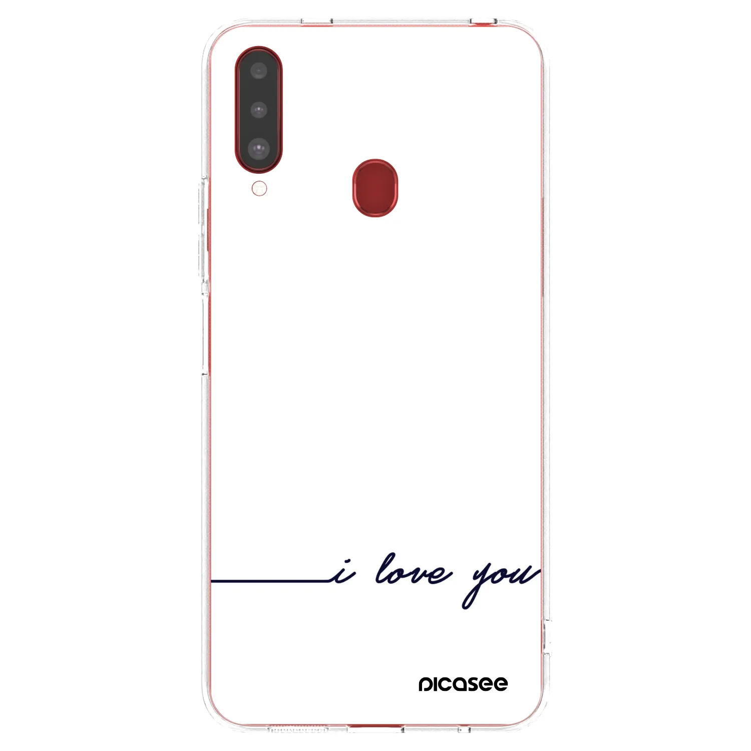 Picasee Samsung Galaxy A20s Hülle - Transparentes Silikon - Ich liebe dich