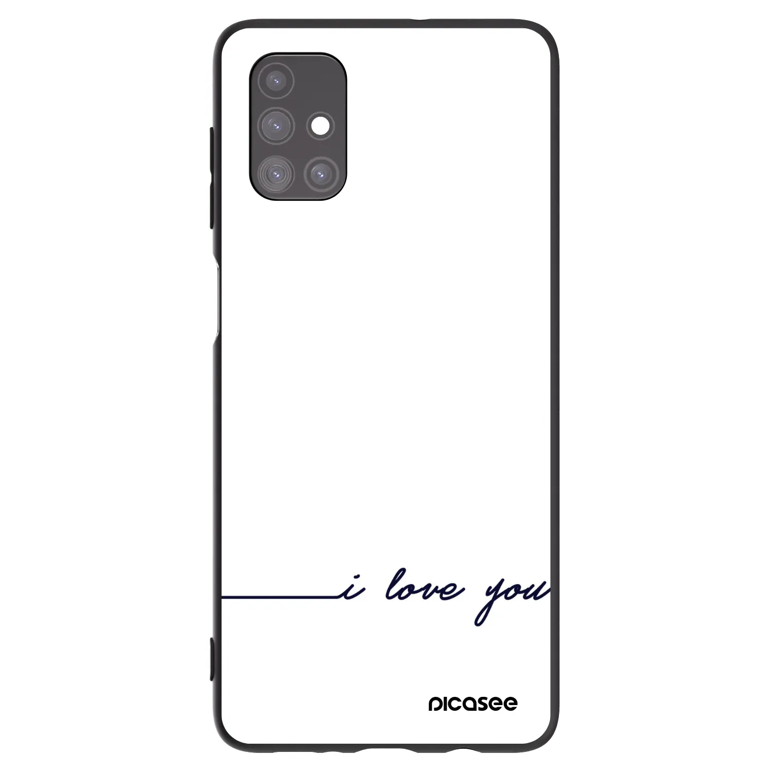 Picasee Samsung Galaxy M51 M515F Hülle - Schwarzes Silikon - Ich liebe dich