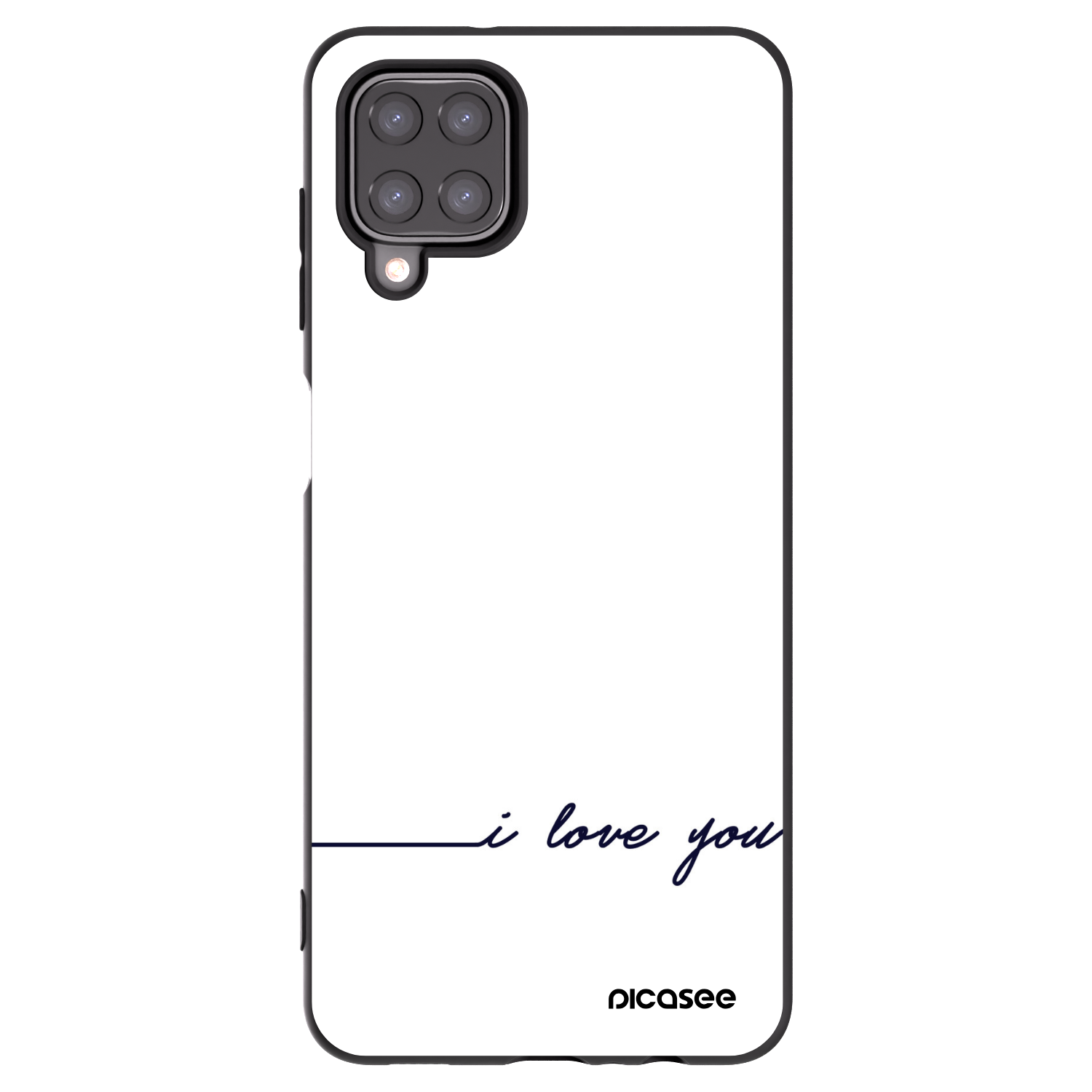 Picasee Samsung Galaxy A12 A125F Hülle - Schwarzes Silikon - Ich liebe dich
