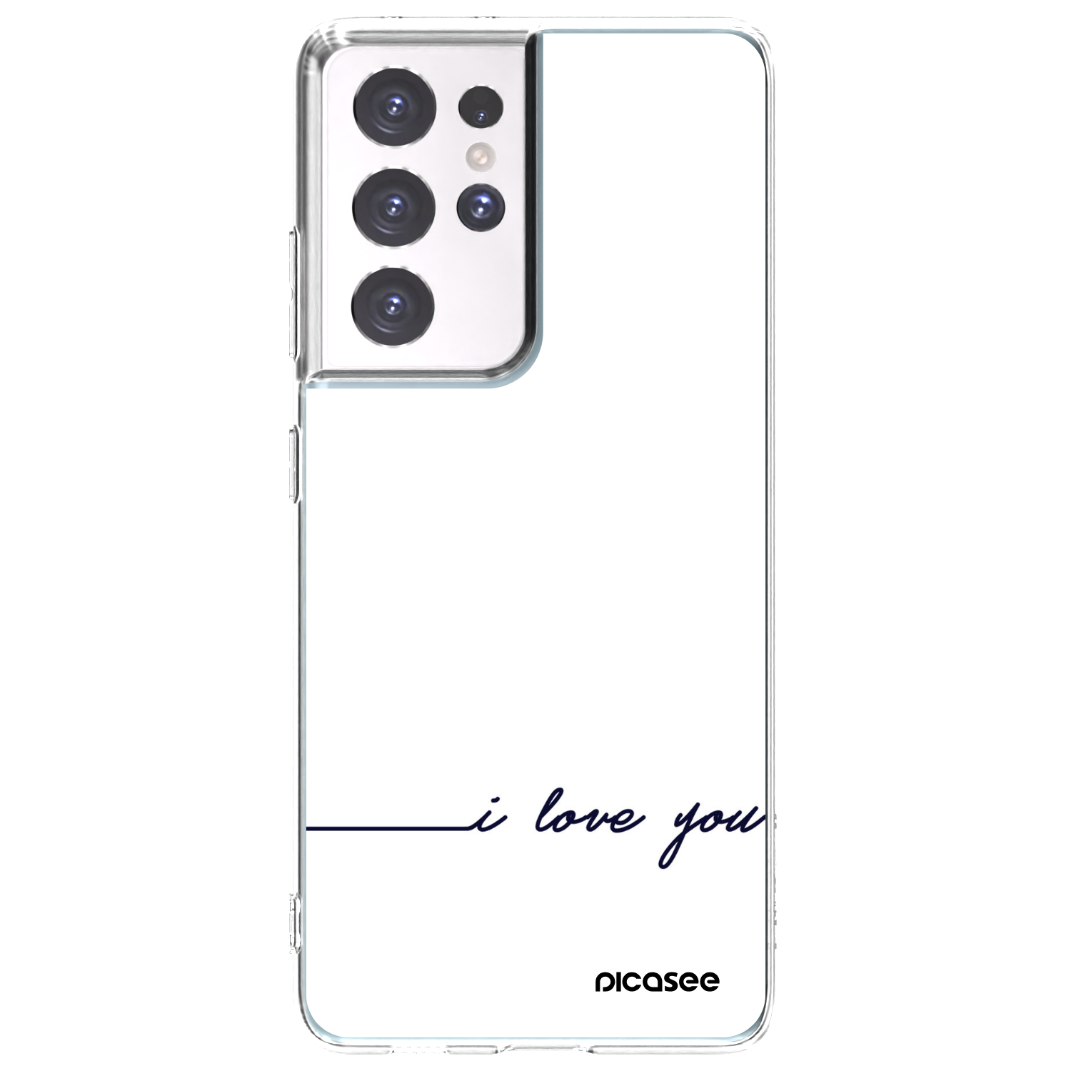 Picasee Samsung Galaxy S21 Ultra 5G G998B Hülle - Transparentes Silikon - Ich liebe dich