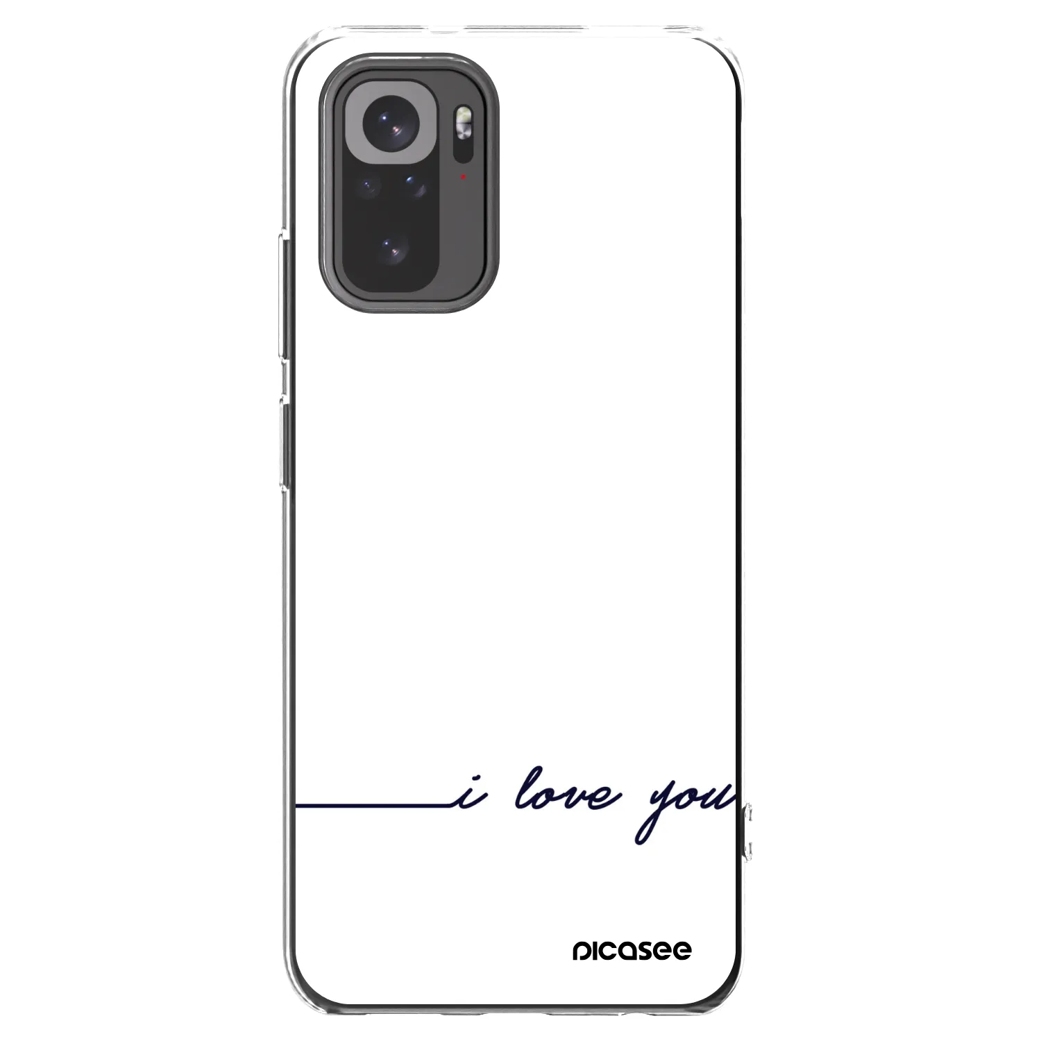 Picasee Xiaomi Redmi Note 10 Hülle - Transparentes Silikon - Ich liebe dich
