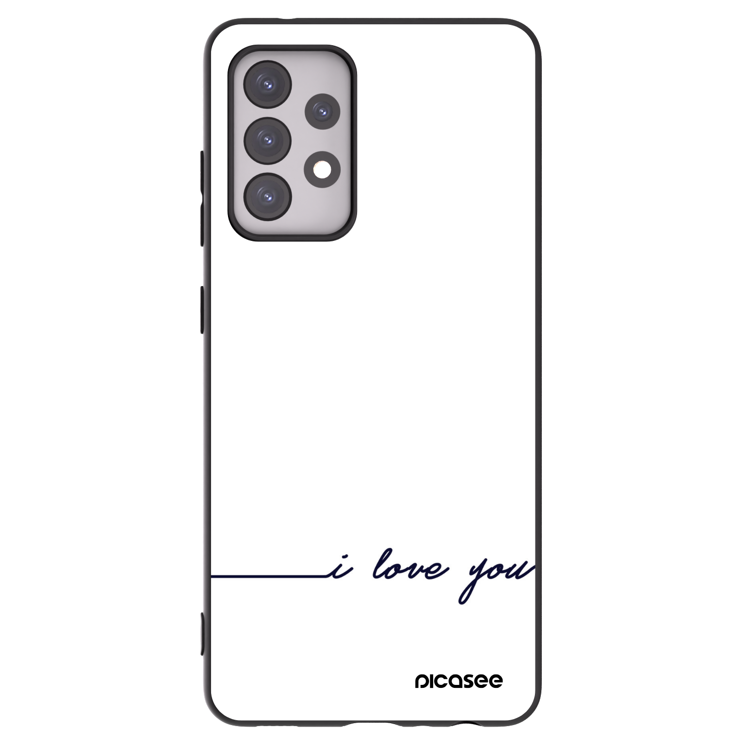 Picasee Samsung Galaxy A52 5G A525F Hülle - Schwarzes Silikon - Ich liebe dich