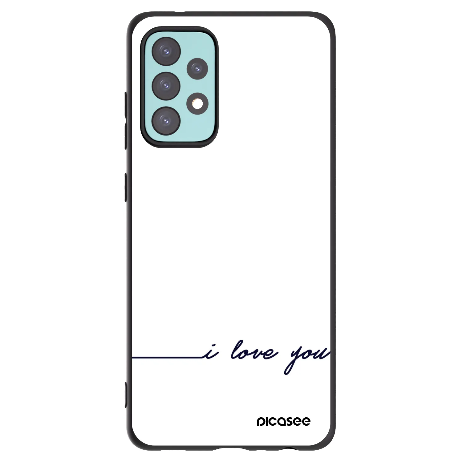 Picasee Samsung Galaxy A72 A725F Hülle - Schwarzes Silikon - Ich liebe dich