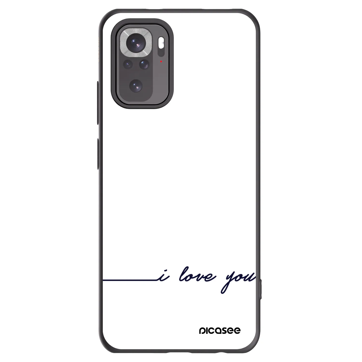 Picasee Xiaomi Redmi Note 10S Hülle - Schwarzes Silikon - Ich liebe dich