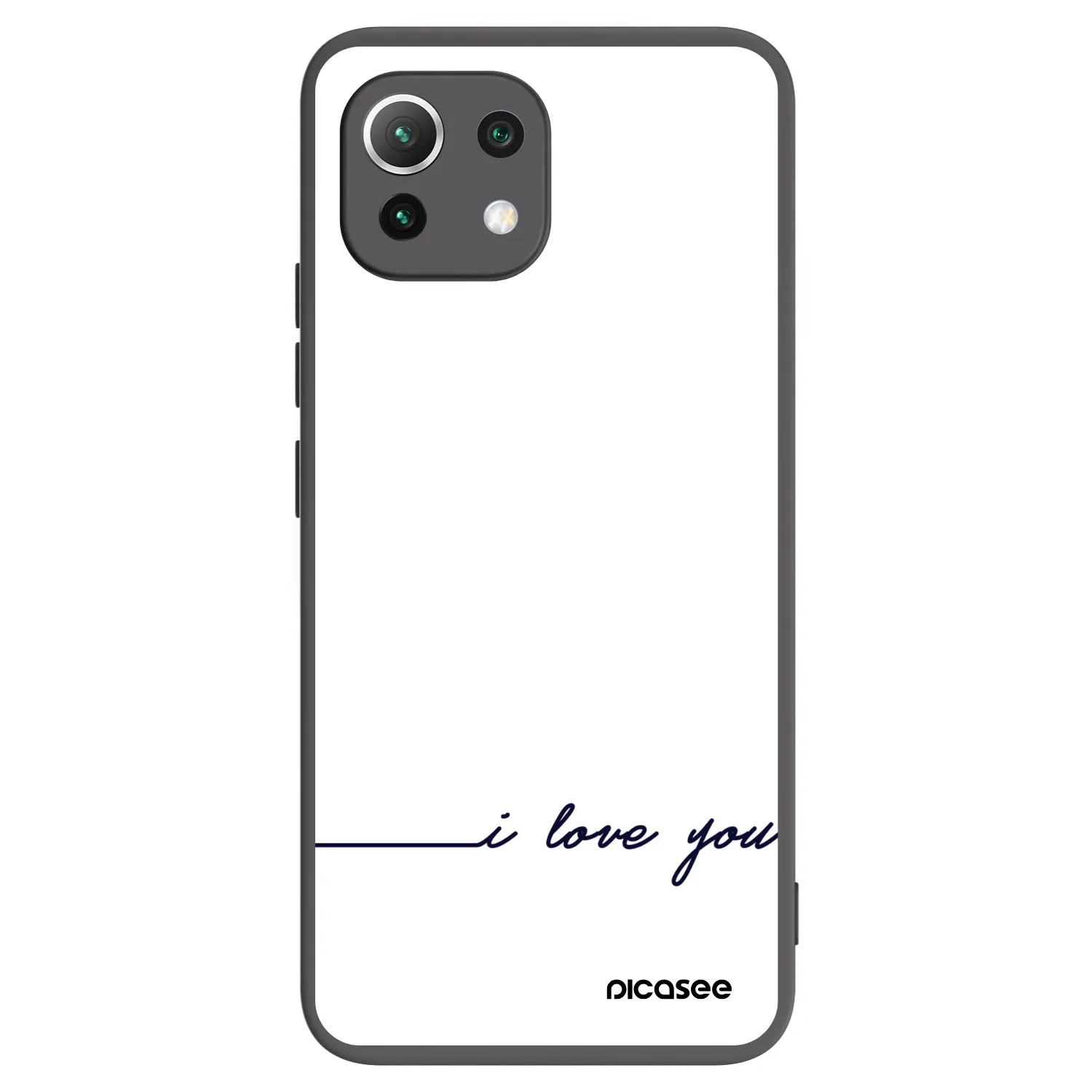 Picasee Xiaomi Mi 11 Lite Hülle - Schwarzes Silikon - Ich liebe dich